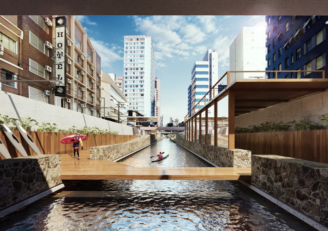 Reabertura de rios é sugeria por escritório de arquitetura curitibano. Foto: Divulgação Reabertura de rios é sugeria por escritório de arquitetura curitibano. Foto: Divulgação