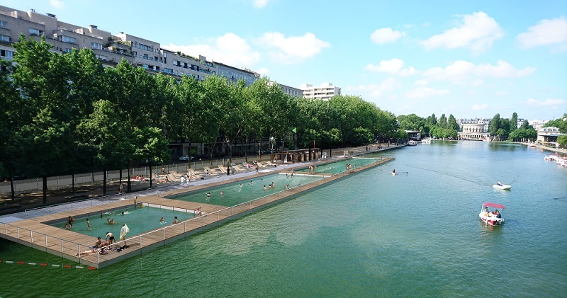 Paris terá piscinas públicas naturais com água do Rio Sena Paris terá piscinas públicas naturais com água do Rio Sena