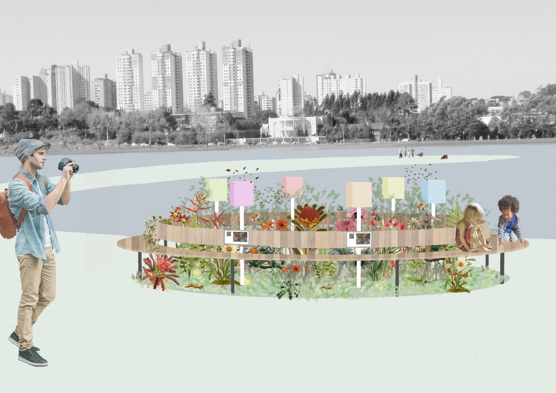 Concepção do projeto original apresentado em abril de 2017. Ele deve ser substituído pela Prefeitura, que ainda não sabe dizer qual será o visual dos jardins de mel. Imagem: Bárbara Becker/Divulgação
