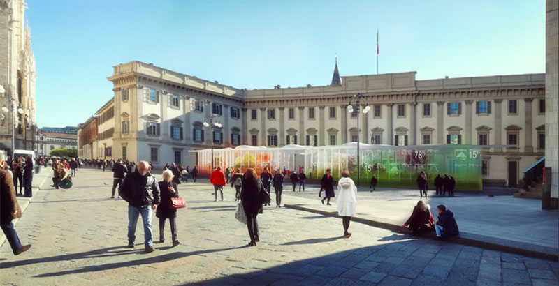 Projeção da instalação de Carlo Ratti que será um dos destaques em Milão. Foto: CRA/Reprodução Projeção da instalação de Carlo Ratti que será um dos destaques em Milão. Foto: CRA/Reprodução