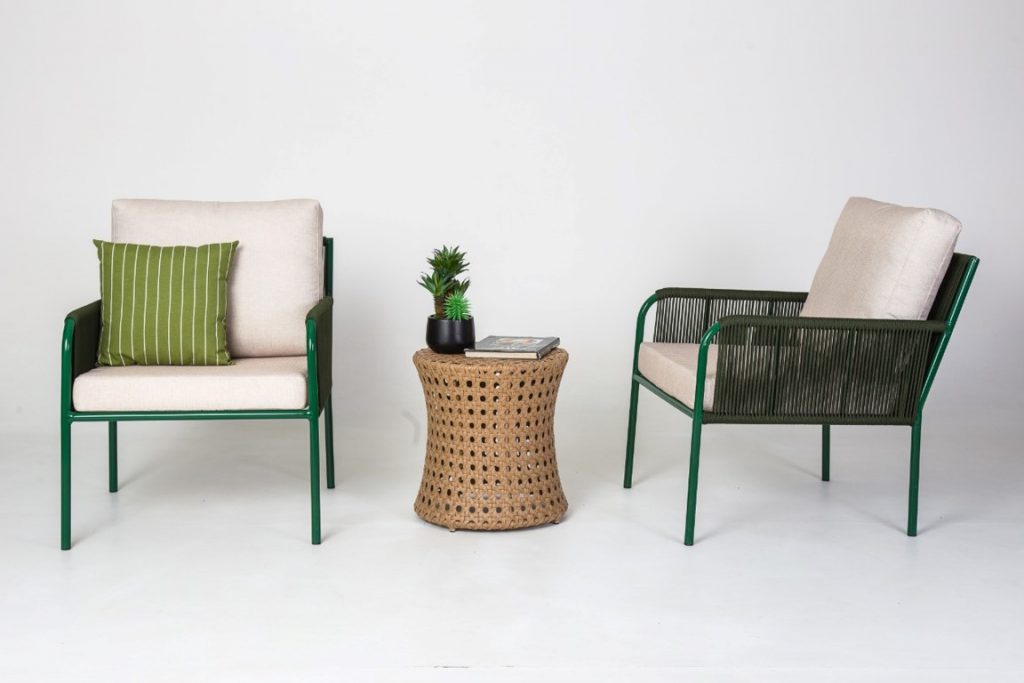 12 poltronas para transformar sua sala com uma única peça Com cordas náuticas, para área externa ou interna, na Vimme Móveis por R$ 1.150. Foto: Divulgação
