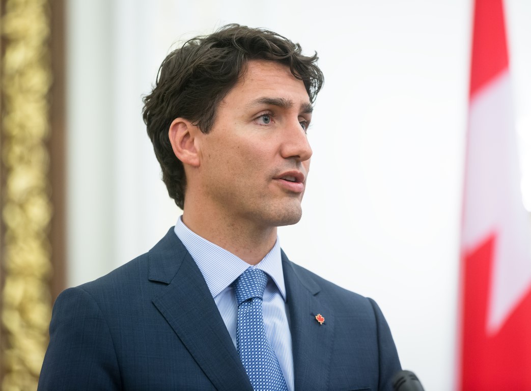 KIEV UKRAINE - Jul 11 2016: Prime Minister of Canada Justin Trudeau during his official visit to Kiev Ukraine KIEV UKRAINE - Jul 11 2016: Prime Minister of Canada Justin Trudeau during his official visit to Kiev Ukraine
