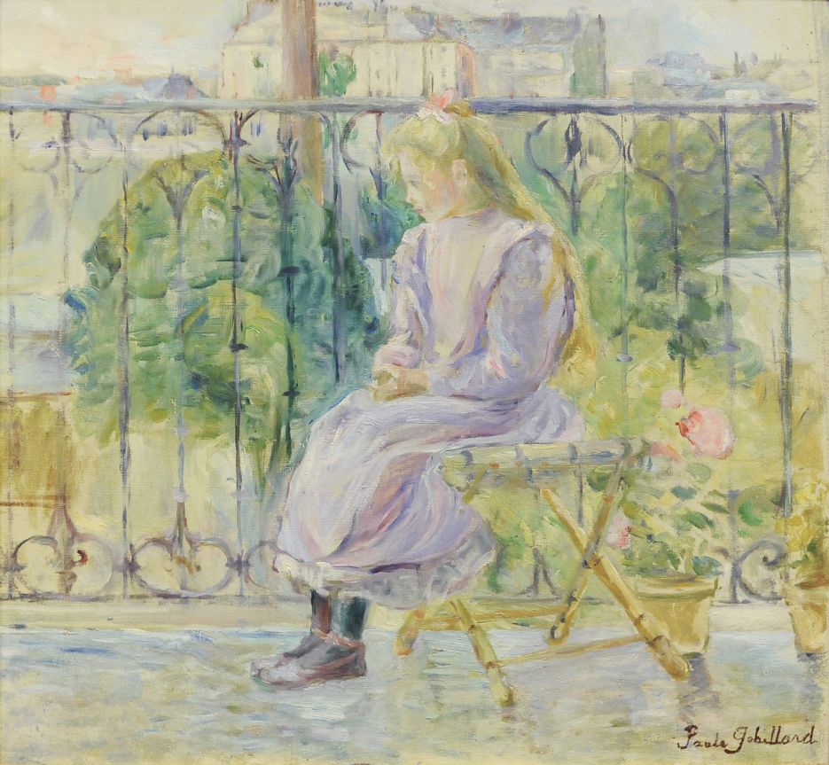 "On the Terrace", por  Paule Gobillard, 1900. Da
Private Collection Boston.
Crédito: Cortesia Guarisco Gallery, Washington, D.C
