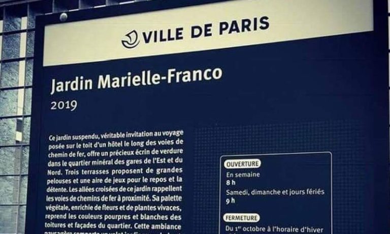 Paris escolhe local nobre para receber nome de Marielle Franco