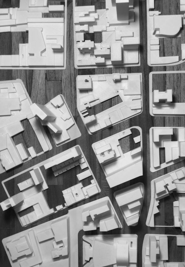 A proposta da GRIFO Arquitetura retoma uma proposta do Plano Diretor de Curitiba de 1965, que previa áreas verdes no meio das quadras do Centro da cidade. Foto: GRIFO A proposta da GRIFO Arquitetura retoma uma proposta do Plano Diretor de Curitiba de 1965, que previa áreas verdes no meio das quadras do Centro da cidade. Foto: GRIFO