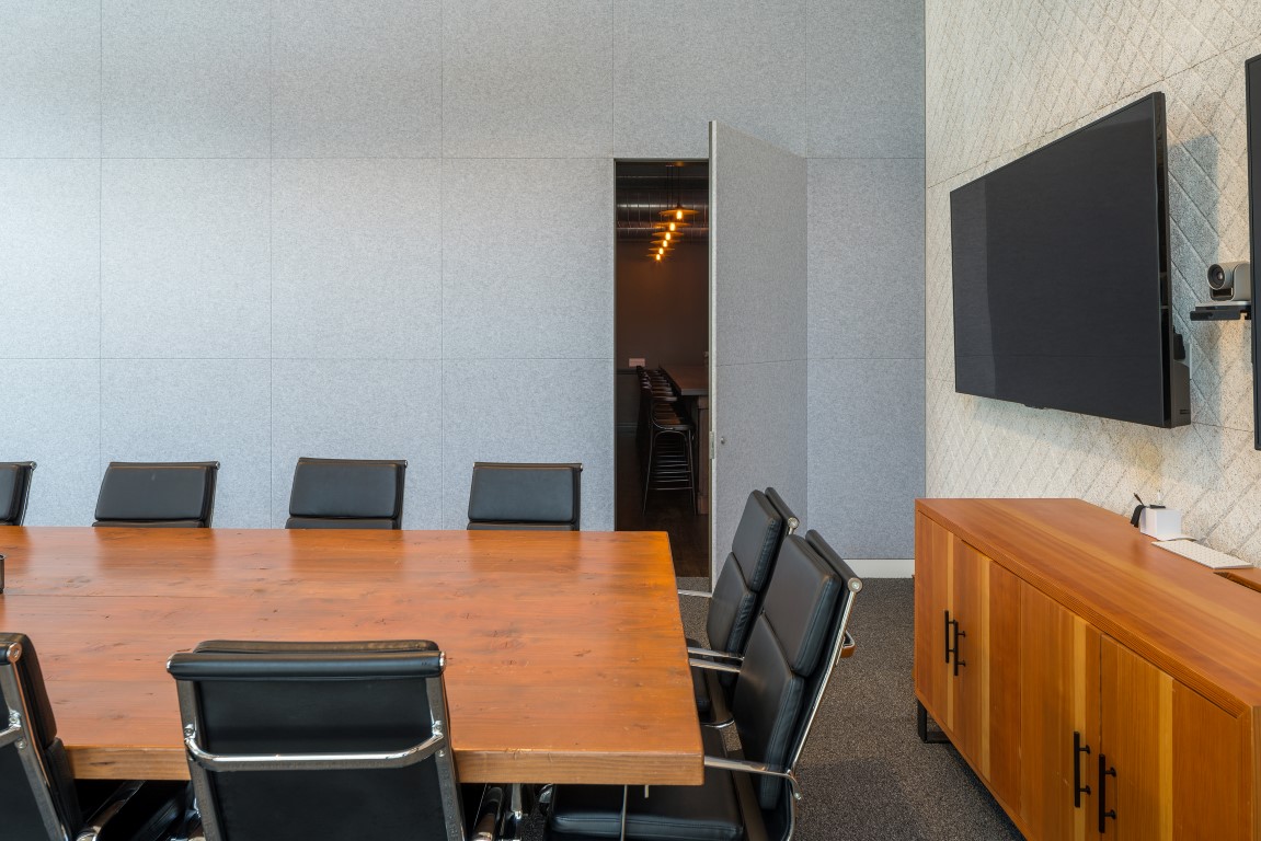A hidden door in a conference room opens to reveal a speakeasy-style secret room at the advertising agency Deutsch in Los Angeles, Aug. 9, 2019. Secret rooms are popping up in workplaces. (Hunter Kerhart/The New York Times) A hidden door in a conference room opens to reveal a speakeasy-style secret room at the advertising agency Deutsch in Los Angeles, Aug. 9, 2019. Secret rooms are popping up in workplaces. (Hunter Kerhart/The New York Times)