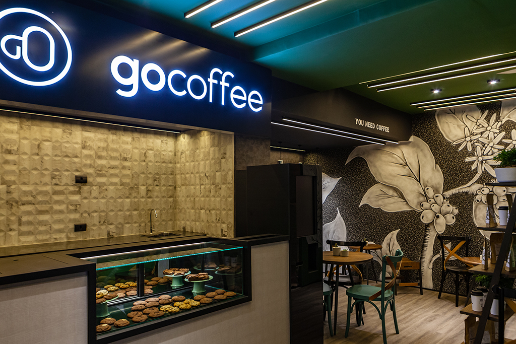 Projeto de cafeteria Go Coffee, para a mostrar Morar mais por menos 2019. Foto: Daniel Sorrentino / divulgação. Projeto de cafeteria Go Coffee, para a mostrar Morar mais por menos 2019. Foto: Daniel Sorrentino / divulgação.