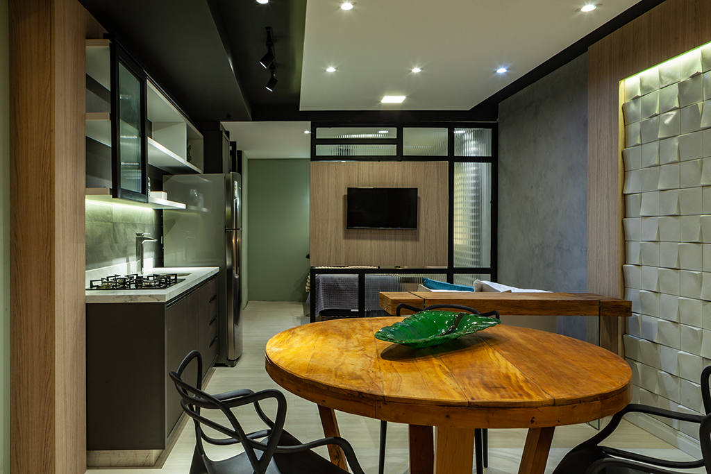 Apartamento sustentável, da mostra Morar mais por menos 2019. Foto: Daniel Sorrentino / divulgação. Apartamento sustentável, da mostra Morar mais por menos 2019. Foto: Daniel Sorrentino / divulgação.