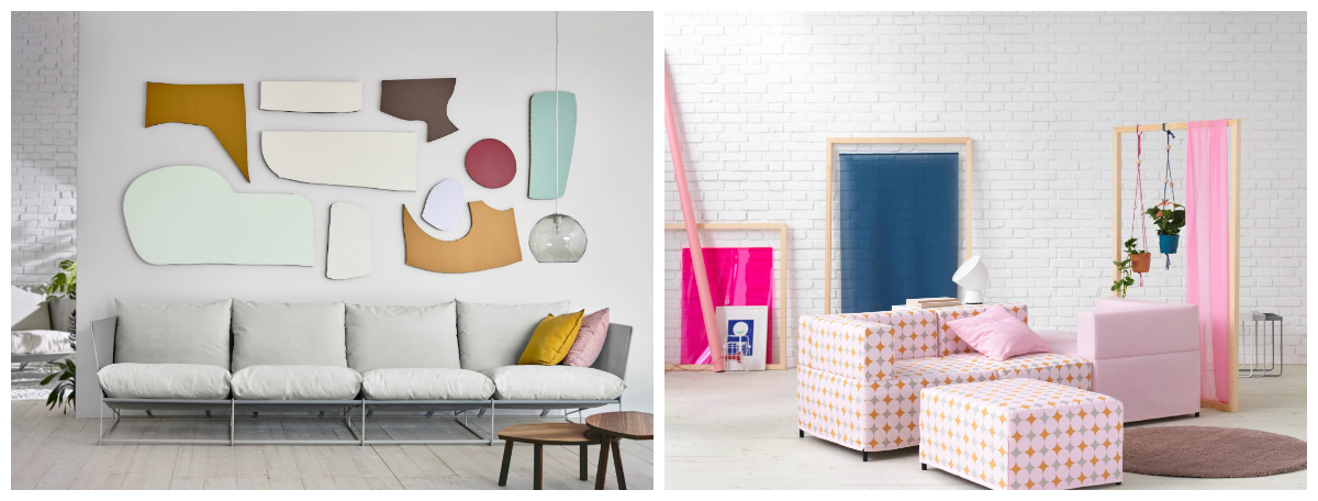 As peças da sueca Ikea mostram a versatilidade do sistema modular, que permite a composição com acessórios -- como pufes -- ou o uso como sofá único. Fotos: Divulgação As peças da sueca Ikea mostram a versatilidade do sistema modular, que permite a composição com acessórios -- como pufes -- ou o uso como sofá único. Fotos: Divulgação
