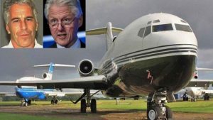 Clinton e seu amigo Epstein, com o Lolita Express