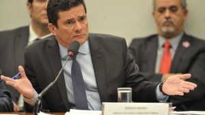 O ministro da Justica e Seguranca Publica, Sergio Moro, durante audiencia publica na Comissao de Constituicao e Justica (CCJ) da Camara dos Deputados. (O ministro da Justica e Seguranca Publica, Sergio Moro, durante audiencia publica na