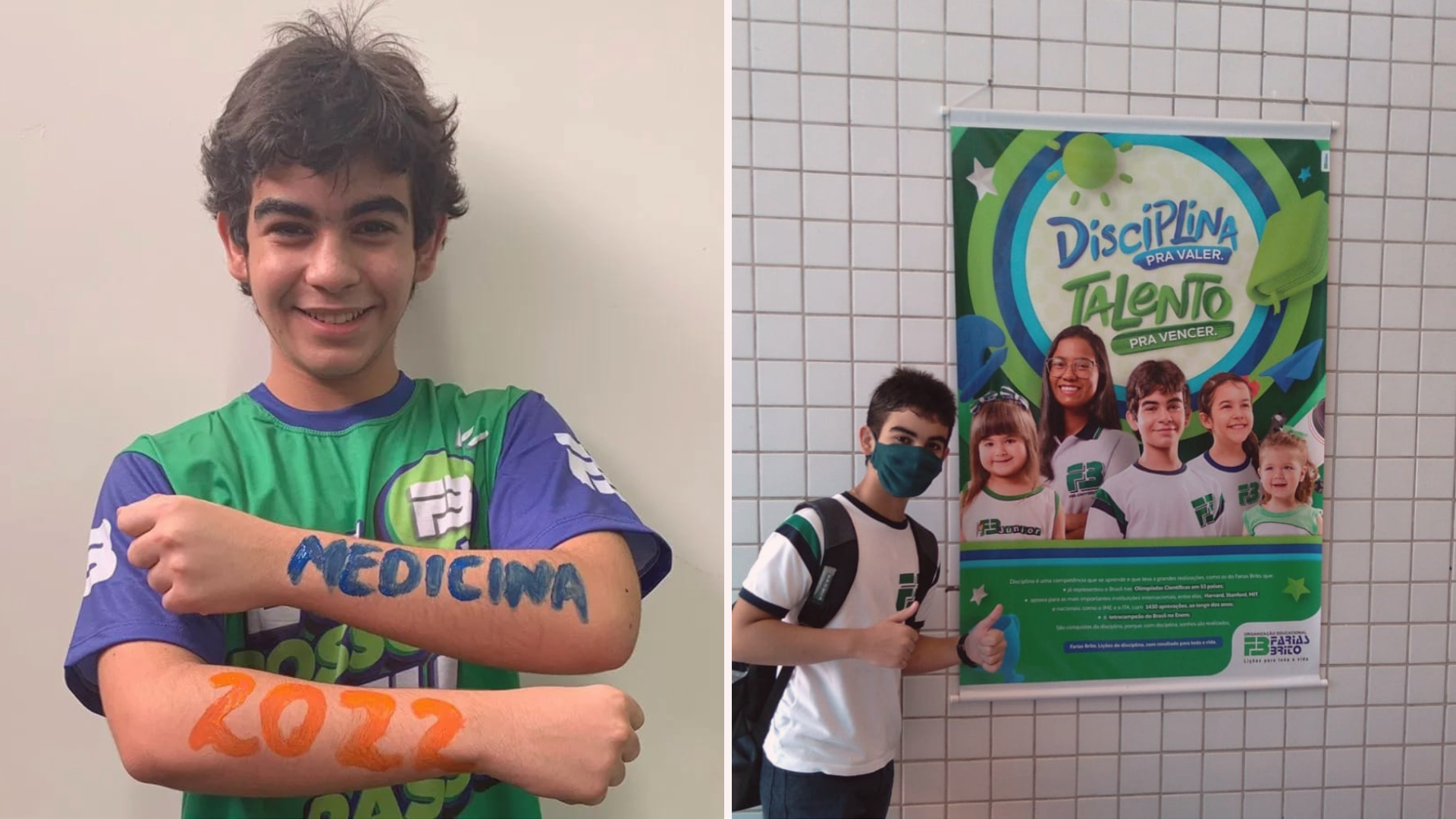 Após ser aprovado em medicina, Caio, com 13 anos, aceitou ser pesquisador na área de saúde.