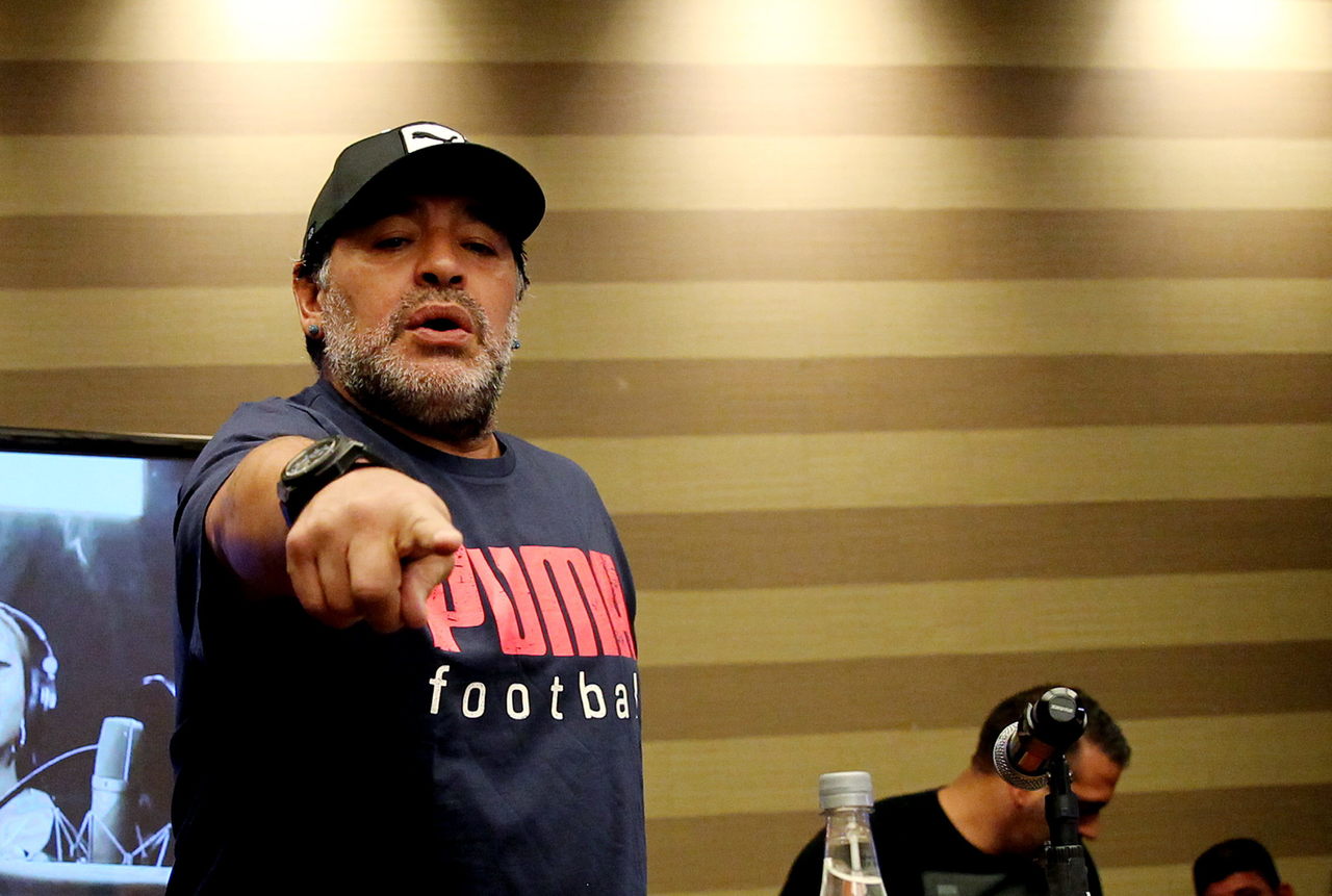 Maradona vinha trabalhando em clube da Argentina. Foto: Reprodução Maradona vinha trabalhando em clube da Argentina. Foto: Reprodução