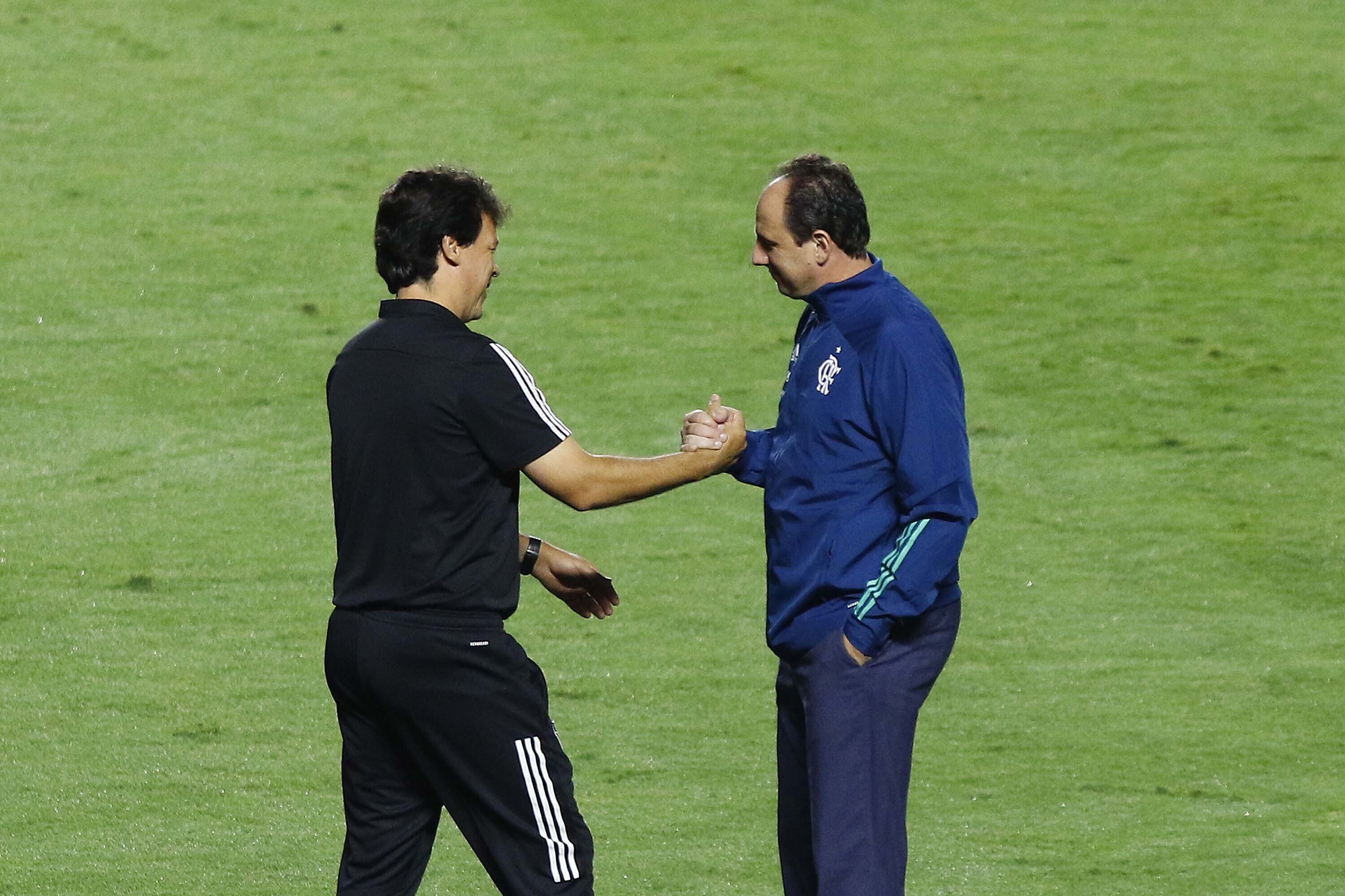 Fernando Diniz e Rogério Ceni.