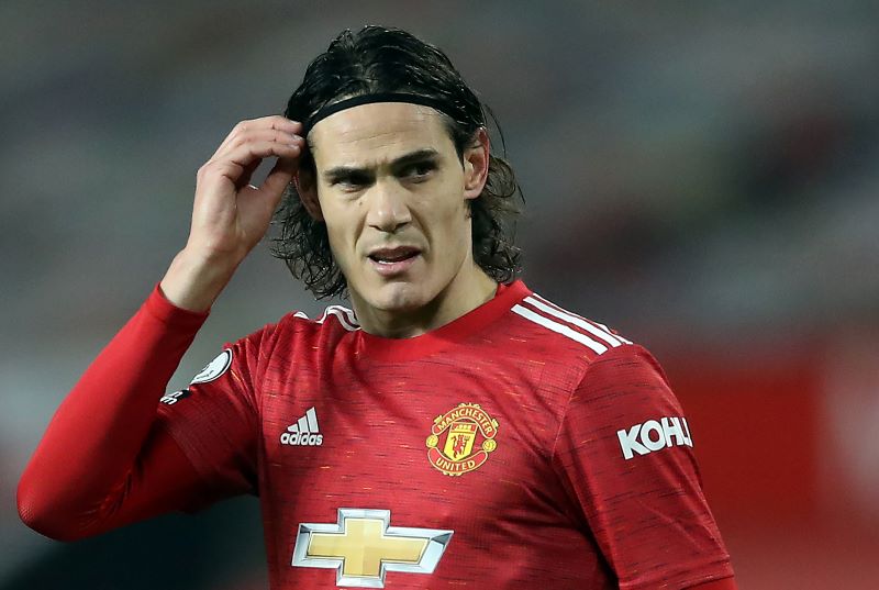 Cavani, jogador do United.