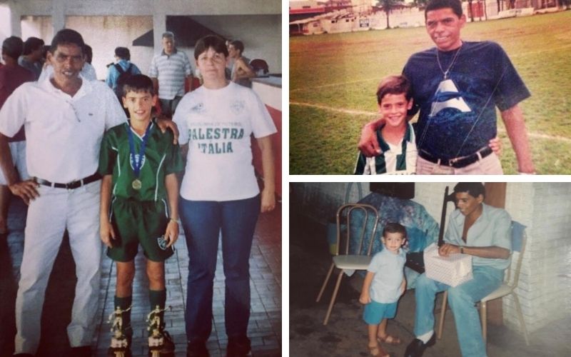 Na primeira foto, à esquerda, Canesin ao lado do pai Airton e da mãe Regina. Crédito: arquivo pessoal. Na primeira foto, à esquerda, Canesin ao lado do pai Airton e da mãe Regina. Crédito: arquivo pessoal.