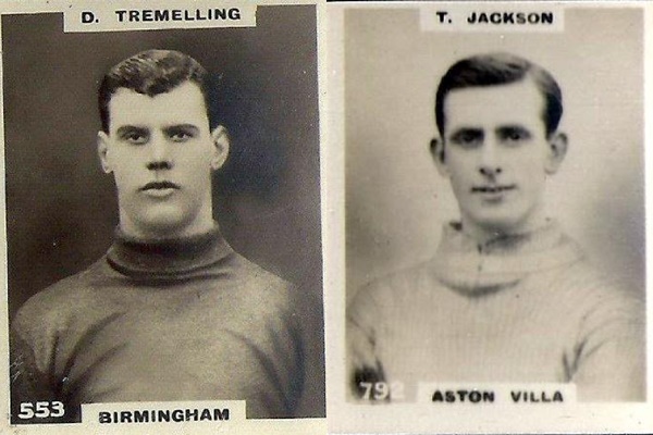 Dan Tremelling, goleiro do Blues (já Birmingham FC) e Tommy Jackson, goleiro do Aston Villa. Crédito: reprodução. Dan Tremelling, goleiro do Blues (já Birmingham FC) e Tommy Jackson, goleiro do Aston Villa. Crédito: reprodução.