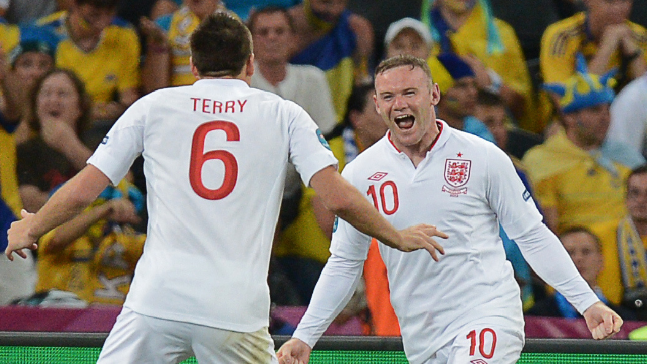 Rooney comemora pela Inglaterra. Foto: AFP Rooney comemora pela Inglaterra. Foto: AFP