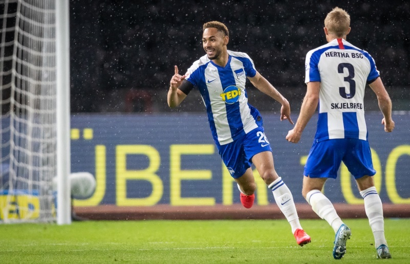 Matheus Cunha comemora pelo Hertha. Foto: Divulgação/Hertha Berlim Matheus Cunha comemora pelo Hertha. Foto: Divulgação/Hertha Berlim