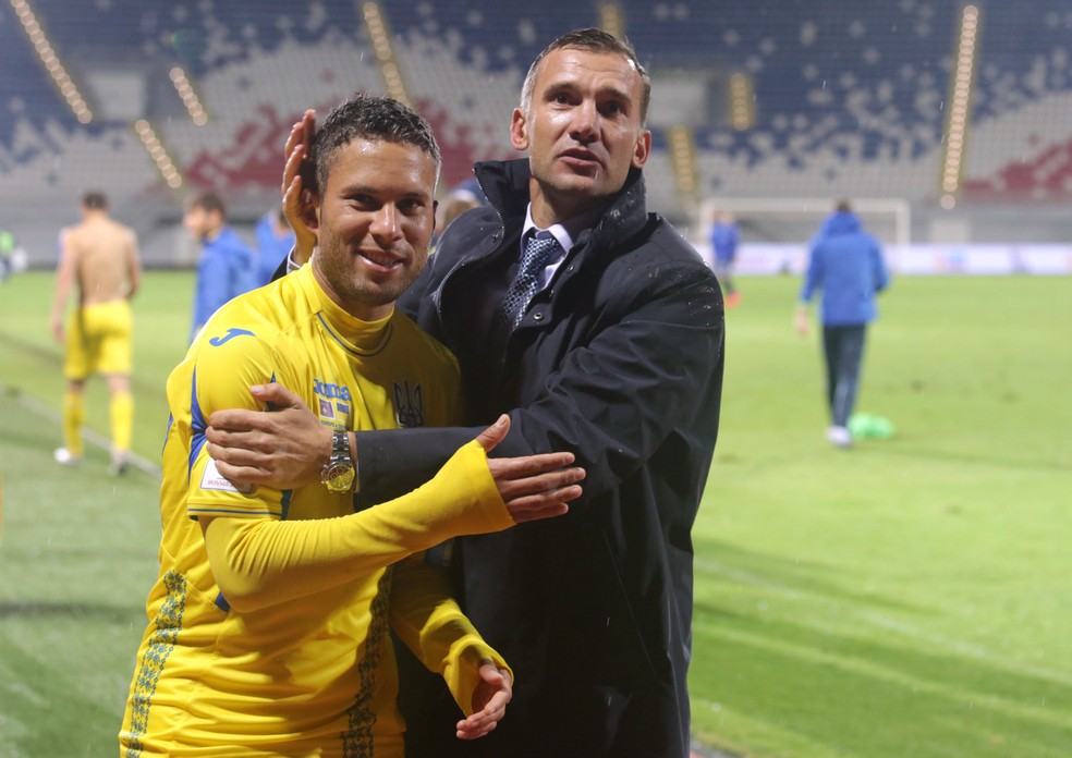 Marlos e Shevchenko na Ucrânia. Foto: Reprodução Marlos e Shevchenko na Ucrânia. Foto: Reprodução