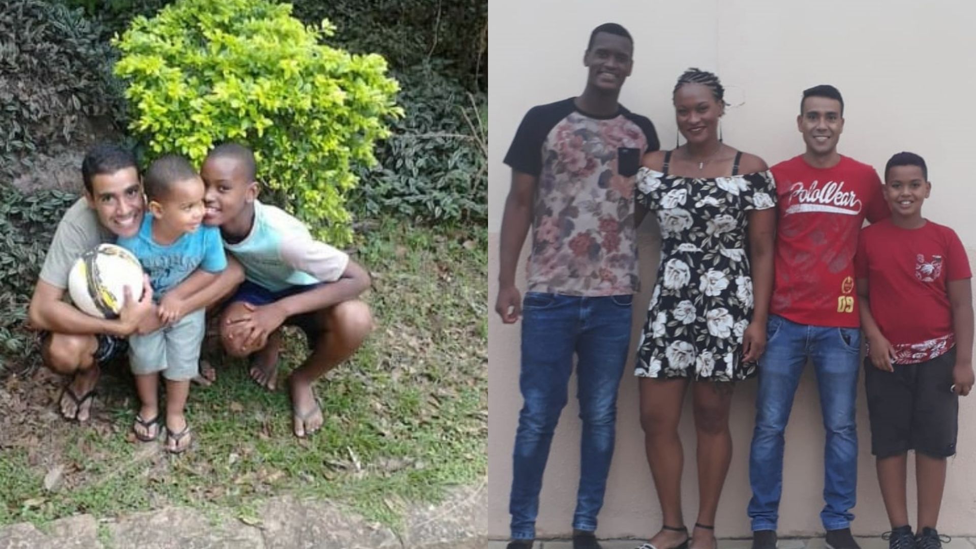 Rafael William com a família - o padrasto Ozias, a mãe Nara e o irmão Samuel Rafael William com a família - o padrasto Ozias, a mãe Nara e o irmão Samuel