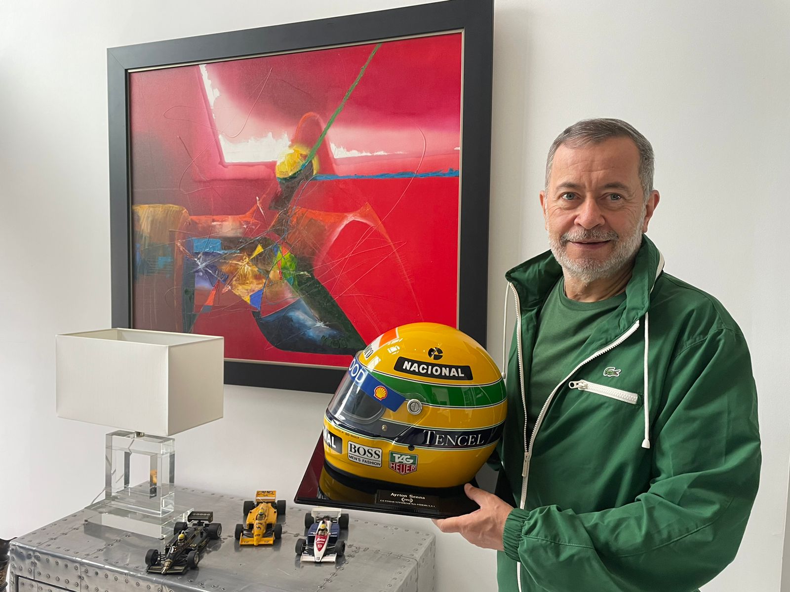 Ayrton Senna é um dos ídolos do dirigente. Foto: Arquivo Pessoal. Ayrton Senna é um dos ídolos do dirigente. Foto: Arquivo Pessoal.