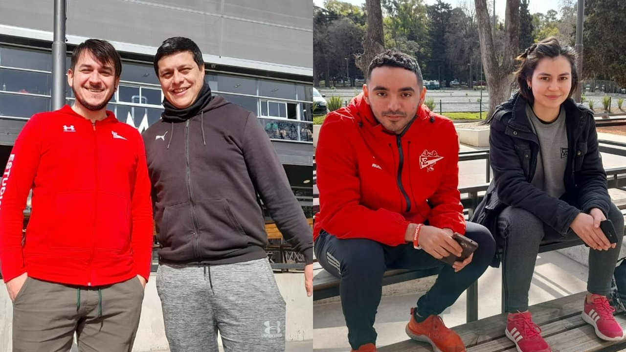 Torcedores do Estudiantes mostraram confiança na classificação.