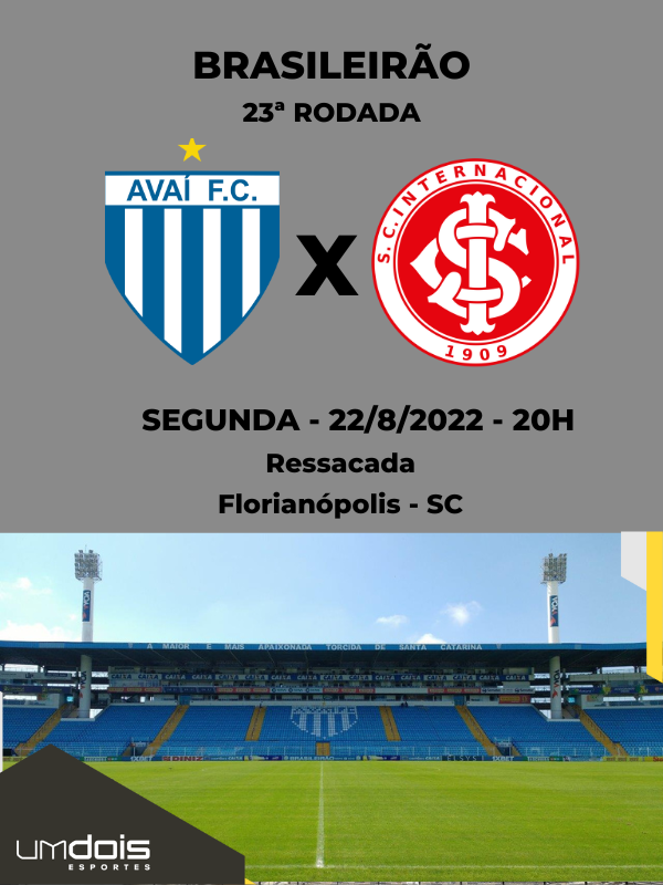 Avaí x Internacional onde assistir, horário, escalações e arbitragem