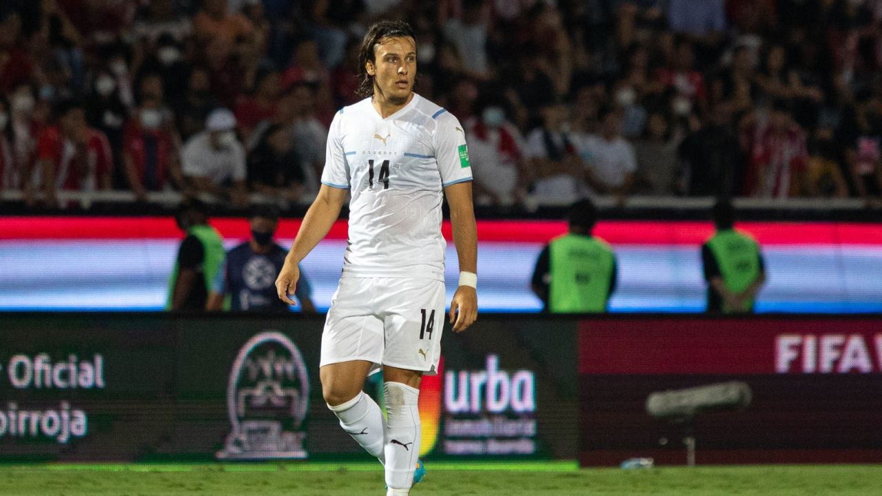 Canobbio em ação pelo Uruguai