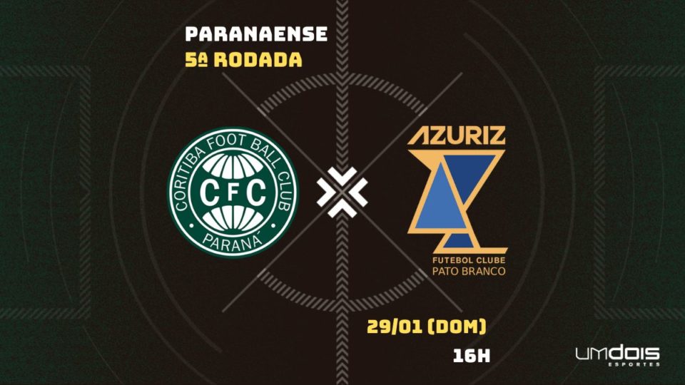 Coritiba x Azuriz | onde assistir, horário, escalações e arbitragem
