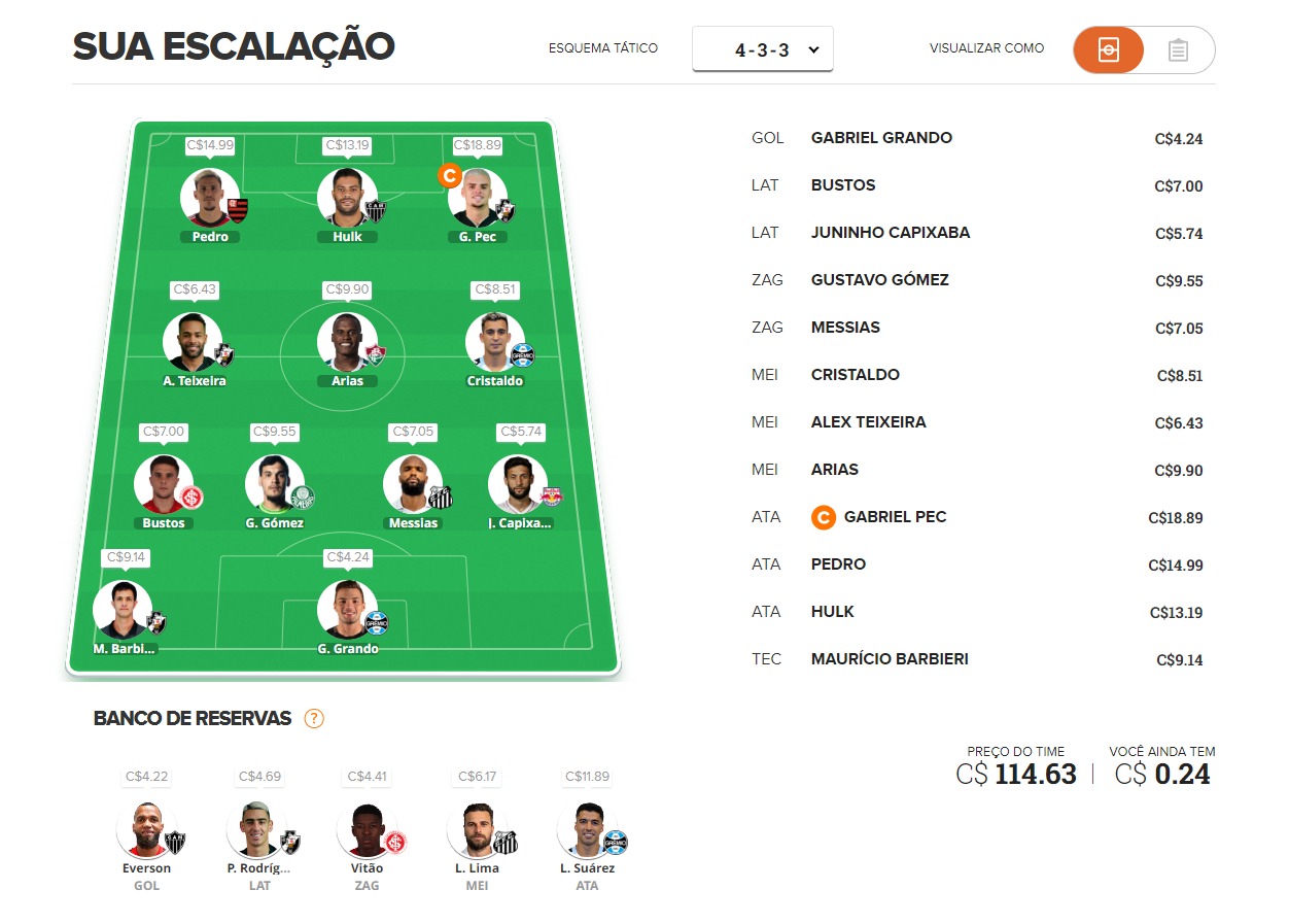 Como funciona a 3 rodada do Cartola 2022?