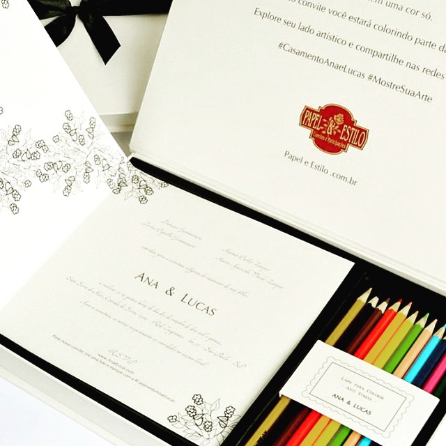 Convite de casamento para colorir promete estimular a criatividade Convite de casamento para colorir promete estimular a criatividade