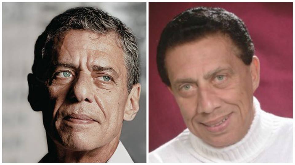 O músico Chico Buarque (galã) x o humorista Paulo Silvino. Foto: reprodução/Facebook.