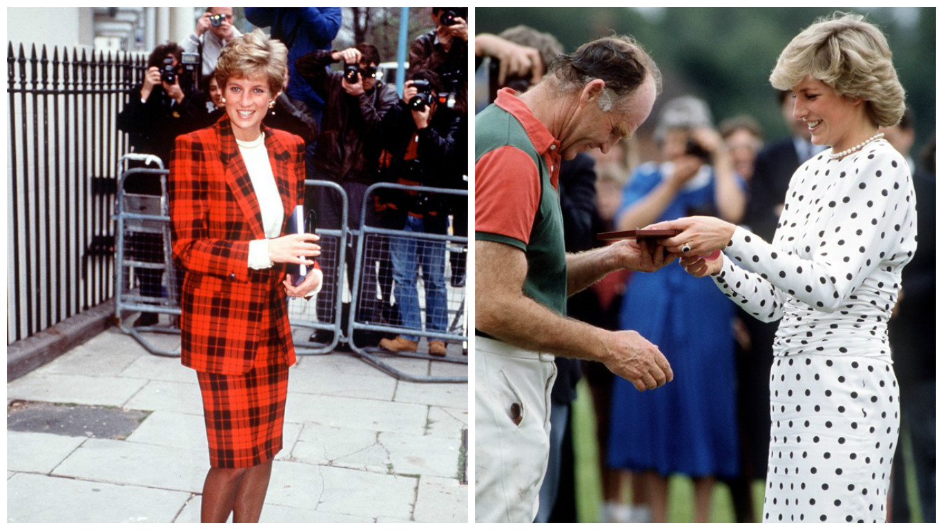 Padronagens clássicas foram usadas pela princesa. Fotos: Reprodução.