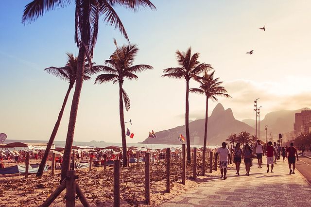 Praia de Ipanema no Rio de Janeiro. 