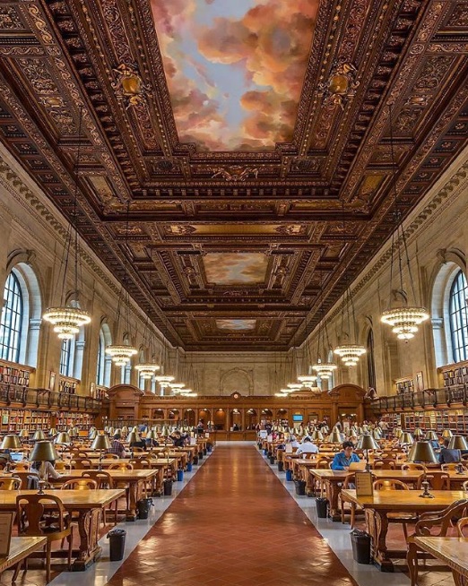 New York Public Library. Fonte: @newyork_instagram New York Public Library. Fonte: @newyork_instagram