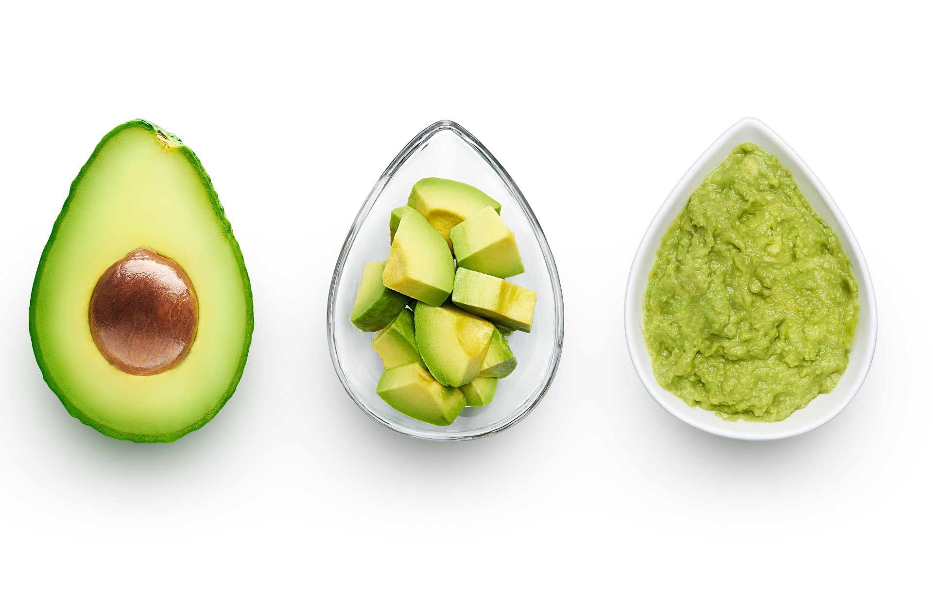 Pelo sabor de sua polpa pouco açucarada, o abacate pode ser consumido em receitas doces ou salgadas, dependendo do hábito e do gosto pessoal. Foto: Bigstock.