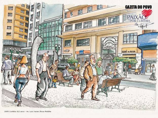 Reprodução da Série Paixão por Curitiba  -  encarte na Gazeta do Povo