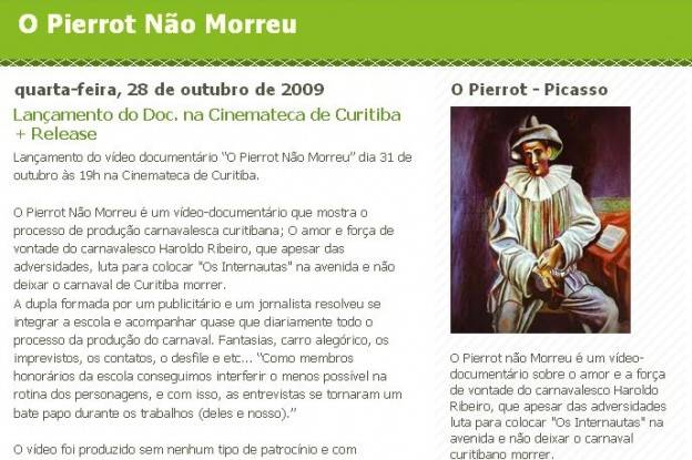 Reprodução / Blog O Pierrot não morreu