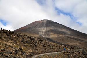 Tongariro, quase tocando nas nuvens