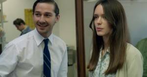 Shia LaBeouf e Stacy Martin, a jovem Joe: grande elenco mostra que Von Trier, mesmo adepto de polêmicos, tem prestígio na indústria. 