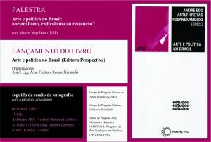 flyer da palestra e do lançamento do livro