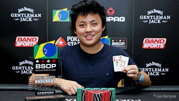 Rodrigo quando cravou o Hiper-Turbo Knockout do BSOP São Paulo 2017. Foto: Divulgação