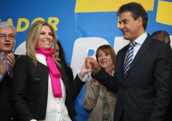 Cida Borghetti e Beto Richa.