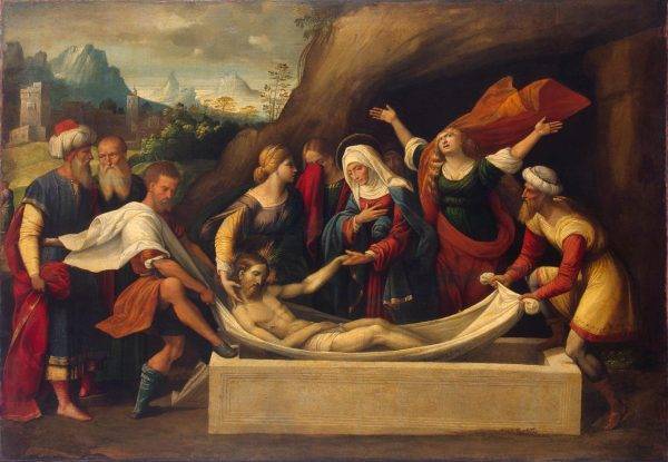 "Sepultamento de Cristo", de Garofalo: nova pesquisa descarta completamente circunstâncias da morte de Cristo para "provar" que as manchas do Sudário são irreais.