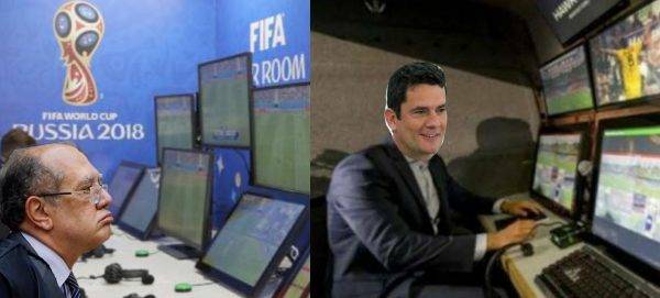 Gilmar Mendes e Sergio Moro: o VAR à brasileira.