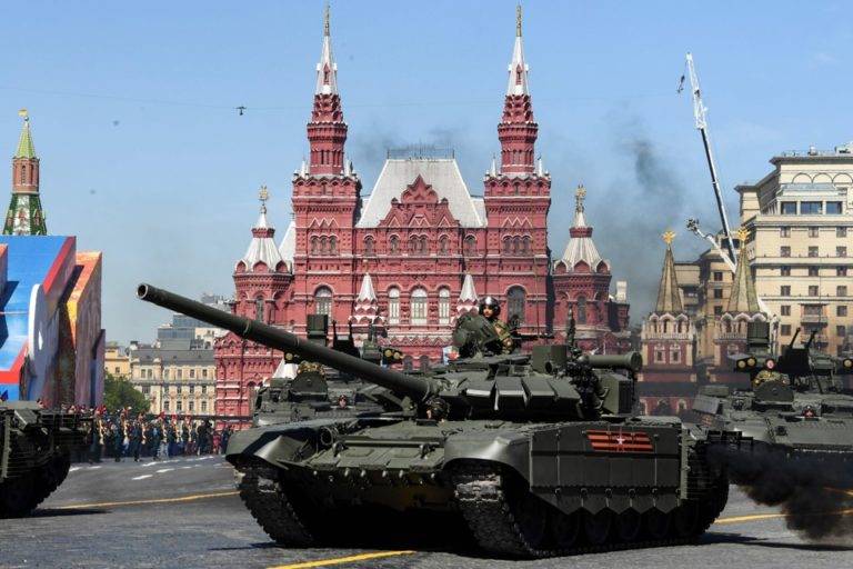 A Rússia e uma nova demonstração de força Desfile em comemoração à vitória na Segunda Guerra Mundial, em Moscou, em maio de 2018. Foto: ALEXEI DRUZHININ/AFP