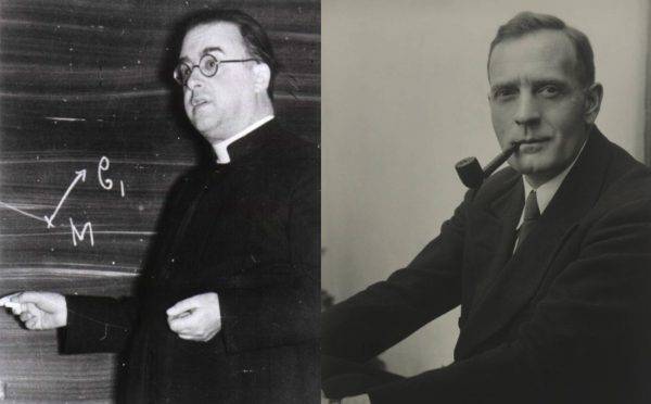 Georges Lemaître e Edwin Hubble: colaboração na ânsia de compreender os mistérios do universo. (Fotos: Arquivo Georges Lemaître / Jonah Hagemeyer)