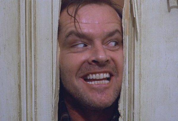 Jack Nicholson no filme "O Iluminado", de Stanley Kubrick, baseado na obra de Stephen King.