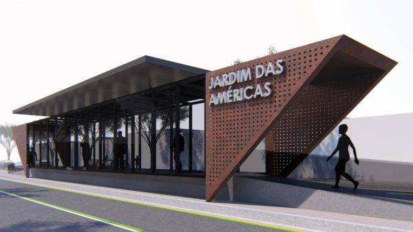 Projeto da nova estação-tubo a ser implantada na linha Inter II (Divulgação/Ippuc)